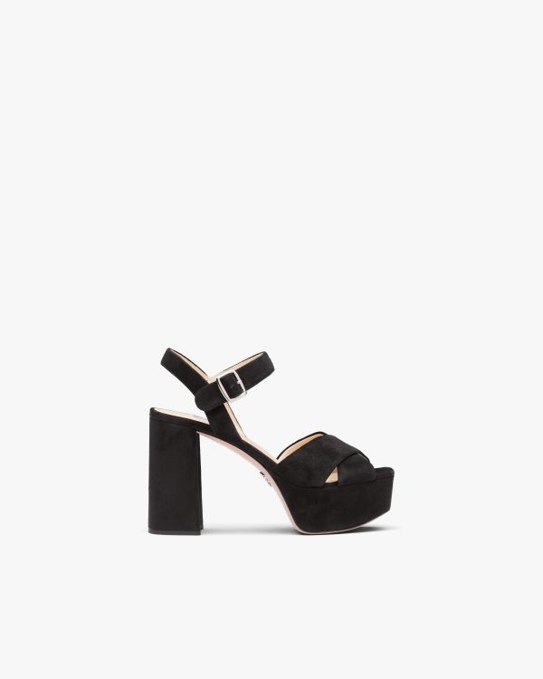Black Suede platform sandals - Image 2
