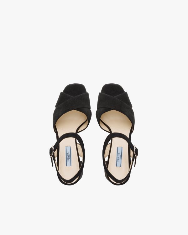 Black Suede platform sandals - Image 4