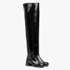 Black Technical patent leather boots