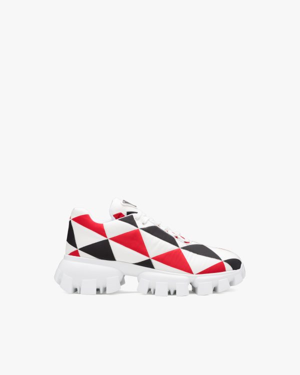 Black/red / White Printed nylon sneakers - Image 2