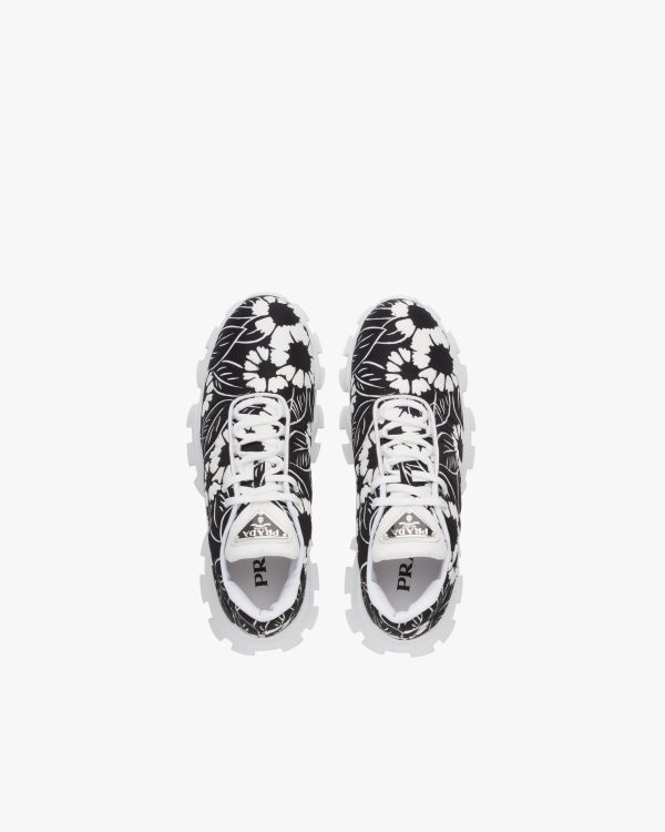 Black/white Printed nylon sneakers - Image 4