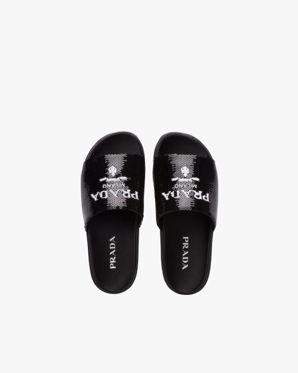 Black/white Sequin slides - Image 4