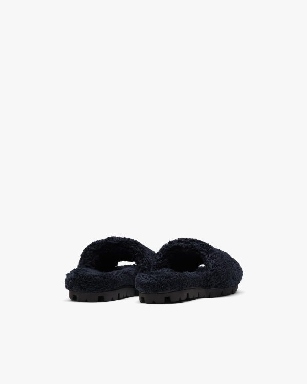 Black/white Terry cloth slides - Image 3