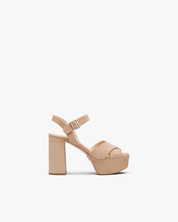 Cameo Beige Suede platform sandals - Image 2