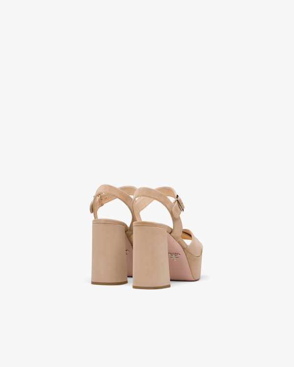 Cameo Beige Suede platform sandals - Image 3