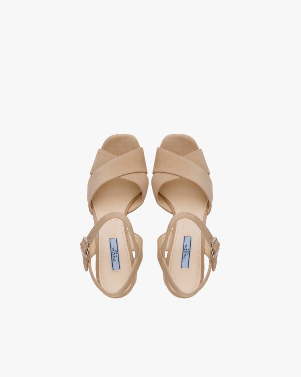 Cameo Beige Suede platform sandals - Image 4