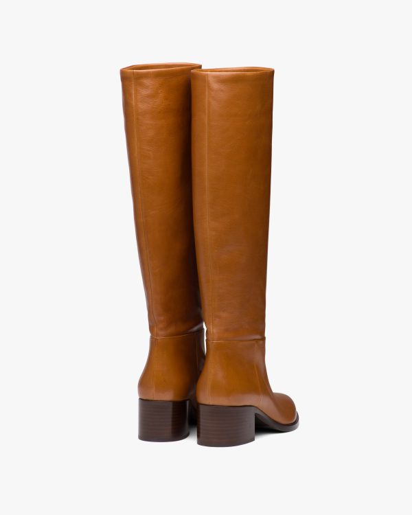 Cognac Leather boots - Image 3