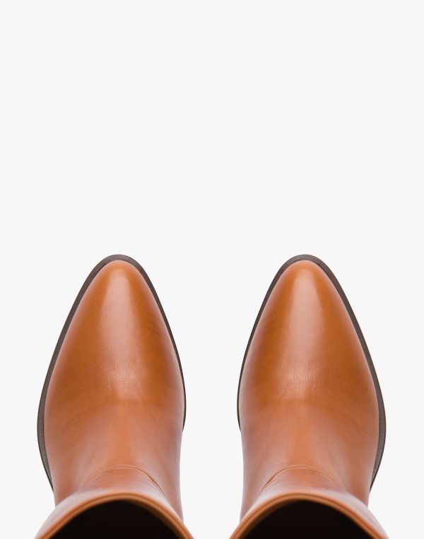 Cognac Leather boots - Image 4