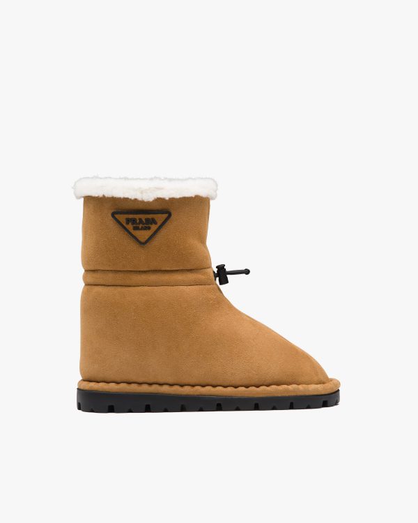 Cognac Shearling booties - Image 2
