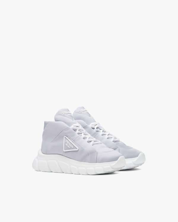 Cornflower Blue Nylon gabardine sneakers
