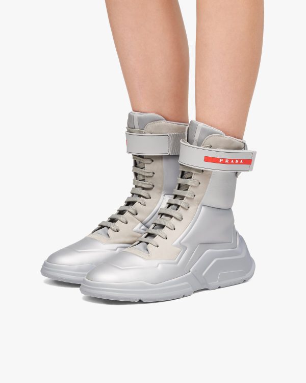 Crystal Prada Polarius 19 LR high-top sneakers - Image 5
