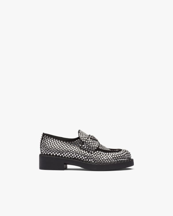 Crystal Satin loafers with crystals - Image 2