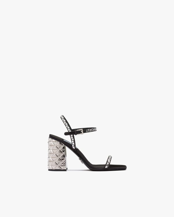 Crystal Satin sandals with crystals - Image 2
