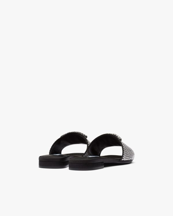 Crystal Satin slides with crystals - Image 3