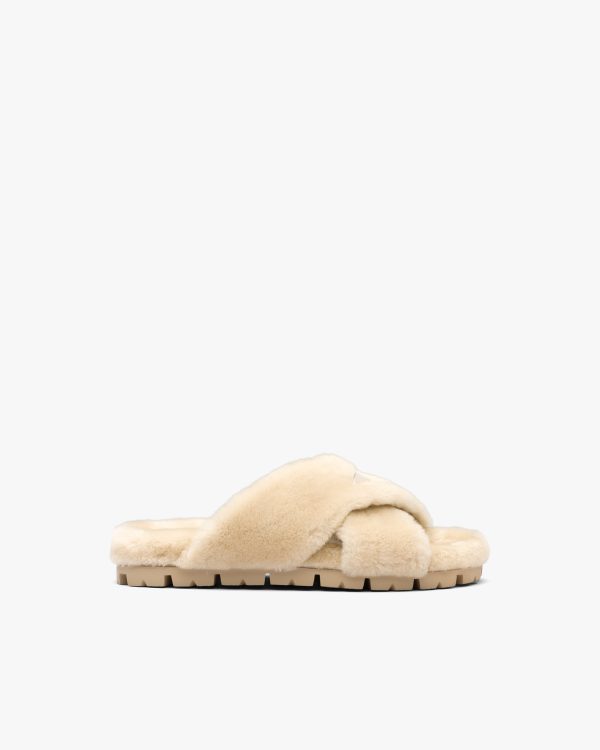 Ecru Shearling sandals - Image 2