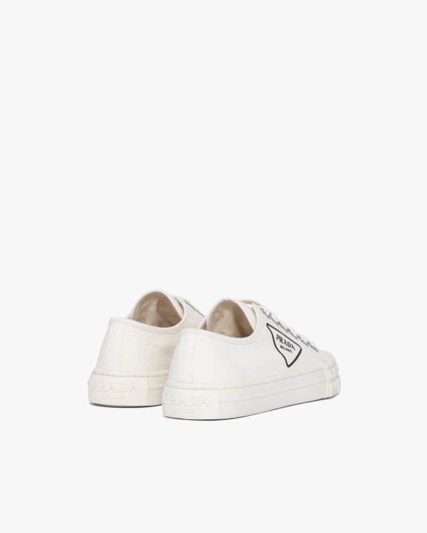 Ivory Cotton canvas sneakers - Image 3
