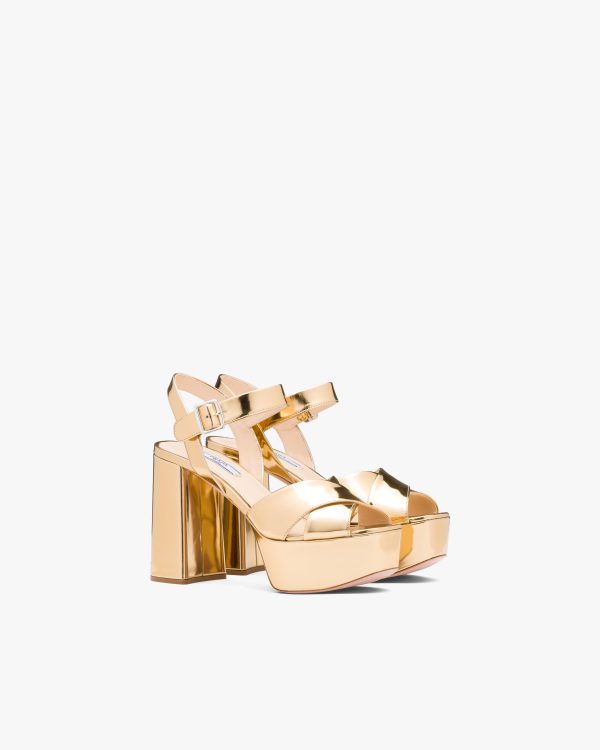 Platinum Metallic leather sandals