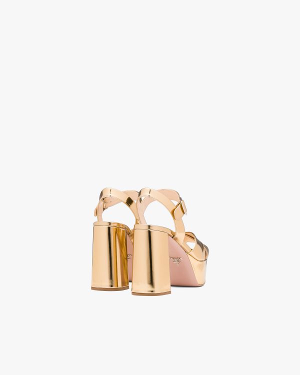 Platinum Metallic leather sandals - Image 3