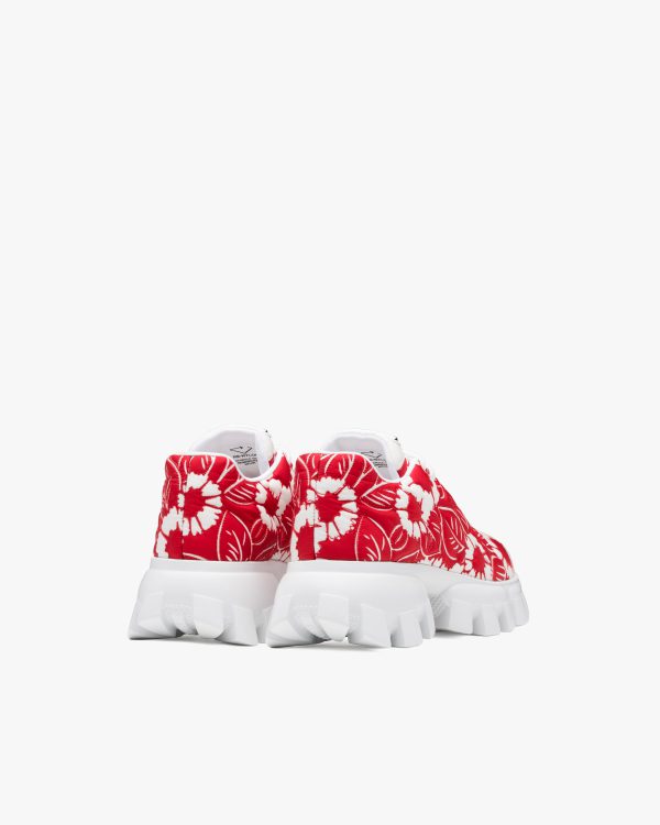 Red/white Printed nylon sneakers - Image 3