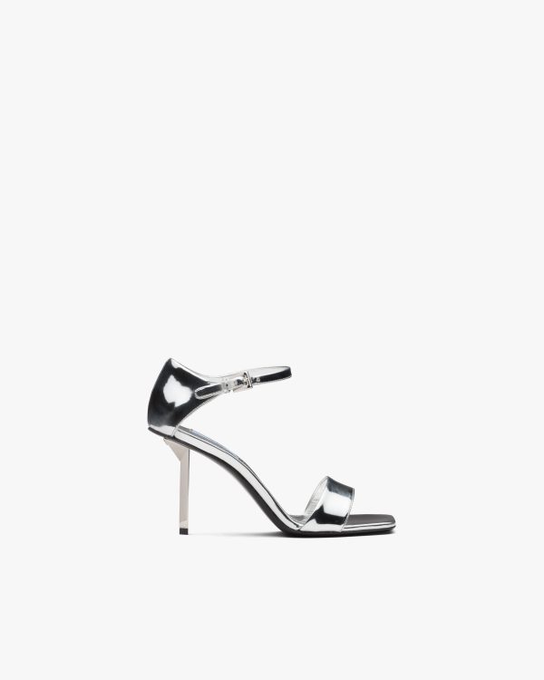 Silver Metallic leather sandals - Image 2