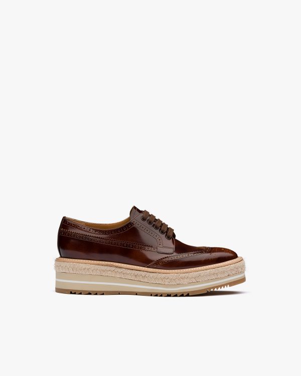 Tobacco Microsole brushed leather shoes - Image 2