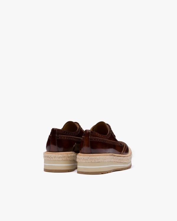 Tobacco Microsole brushed leather shoes - Image 3