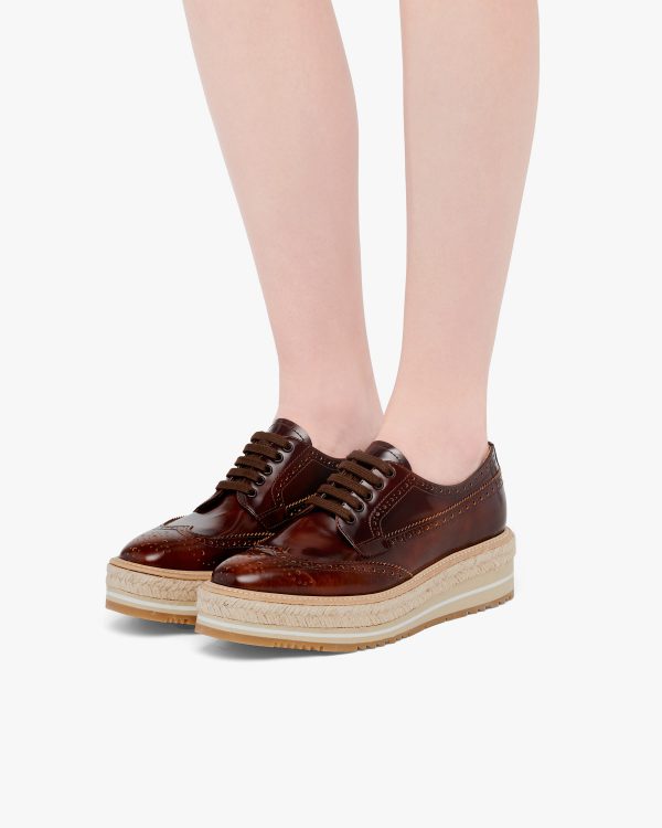 Tobacco Microsole brushed leather shoes - Image 5