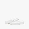 White Chocolate brushed leather mules