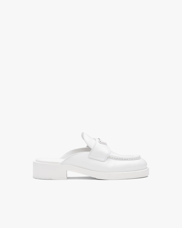 White Chocolate brushed leather mules - Image 2
