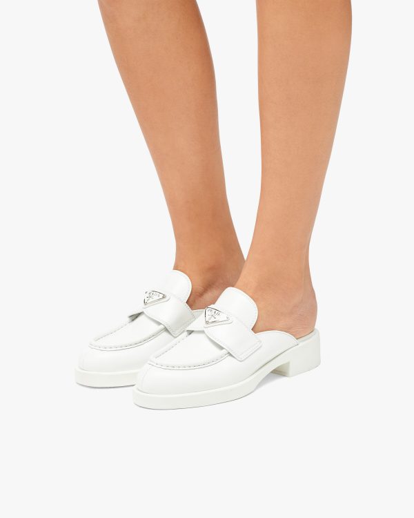 White Chocolate brushed leather mules - Image 5