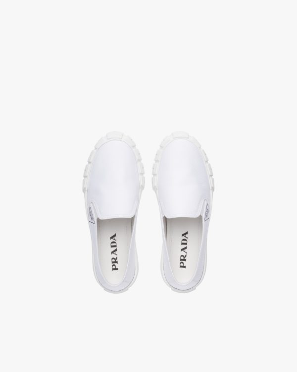 White Cotton gabardine Wheel slip-ons - Image 4