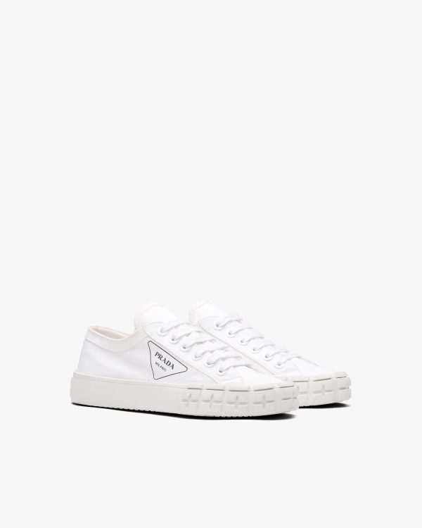 White Gabardine fabric sneakers