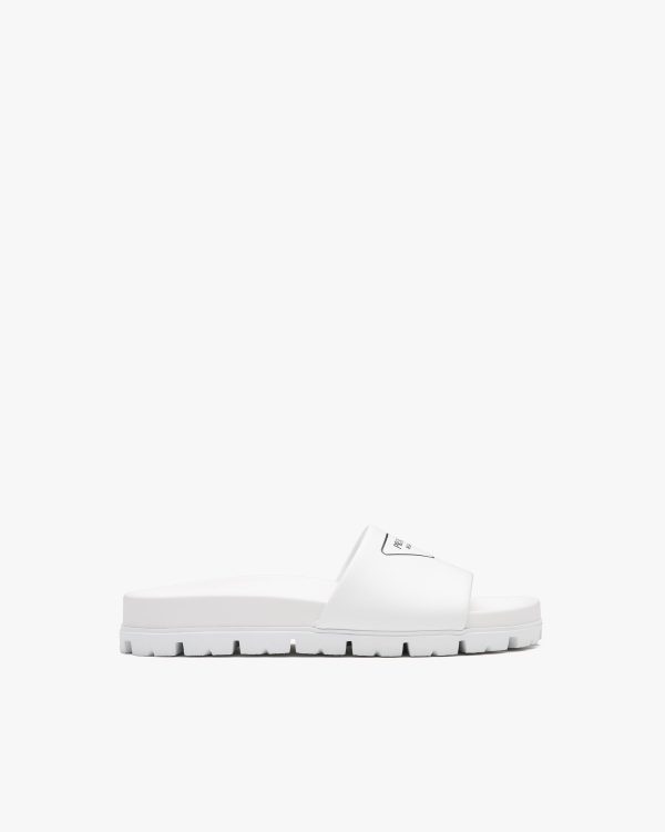 White Leather slides - Image 2