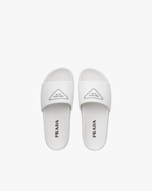 White Leather slides - Image 4