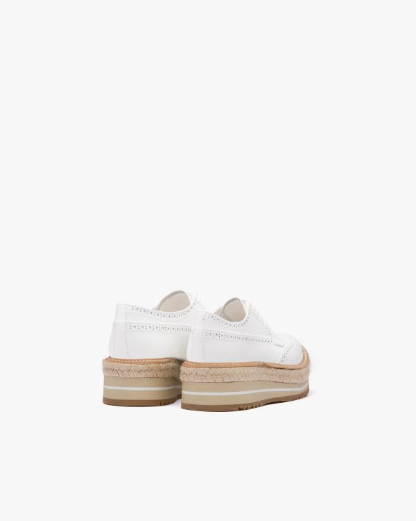 White Microsole brushed leather shoes - Image 3