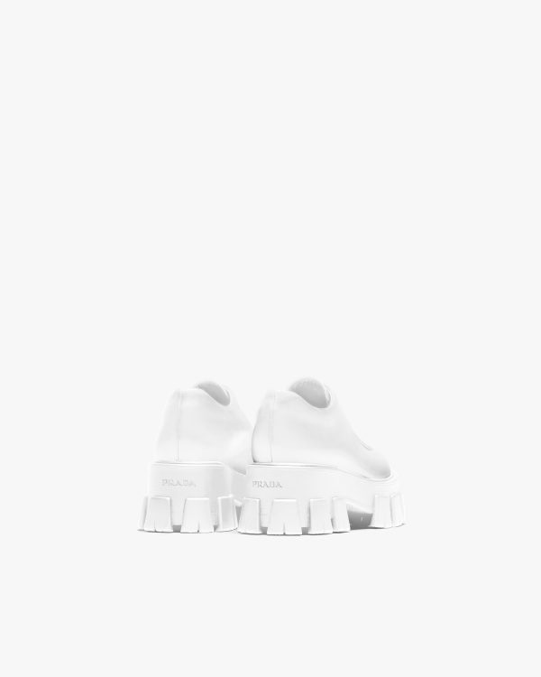 White Monolith brushed leather lace-up shoes - Image 3