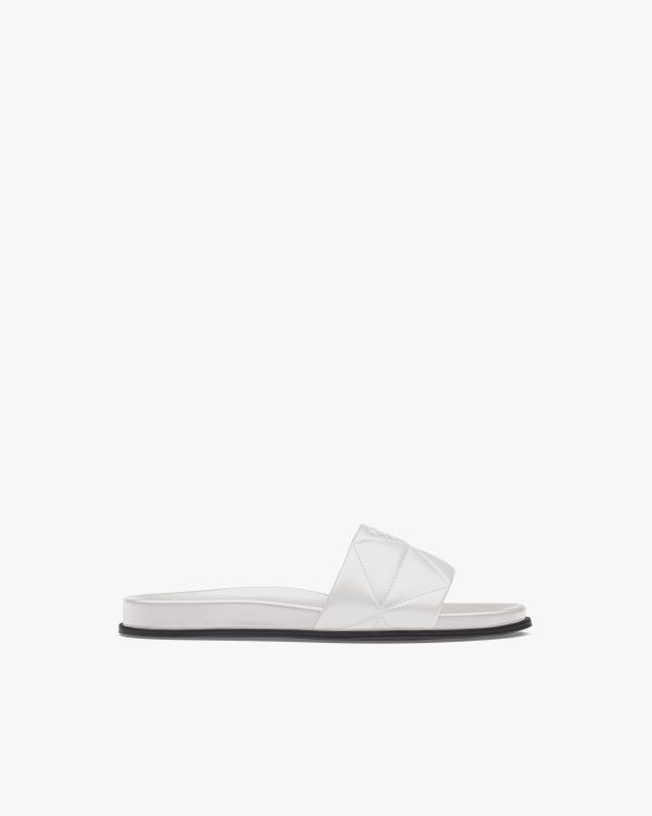 White Nappa leather slides - Image 2