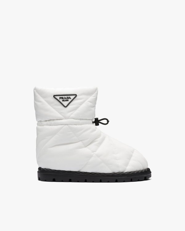 White Padded nylon booties - Image 2