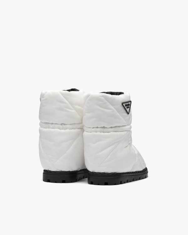 White Padded nylon booties - Image 3