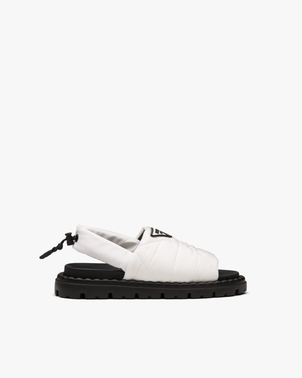 White Padded nylon sandals - Image 2