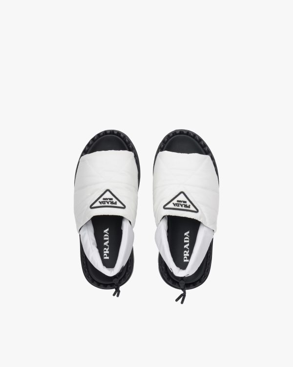 White Padded nylon sandals - Image 4