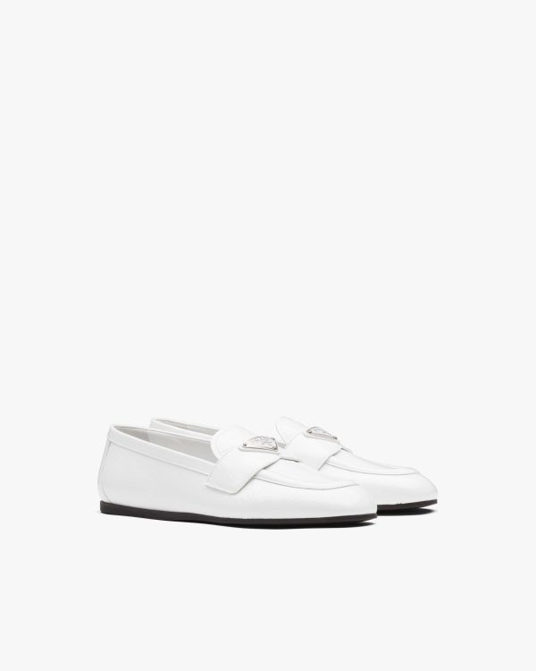 White Patent leather loafers
