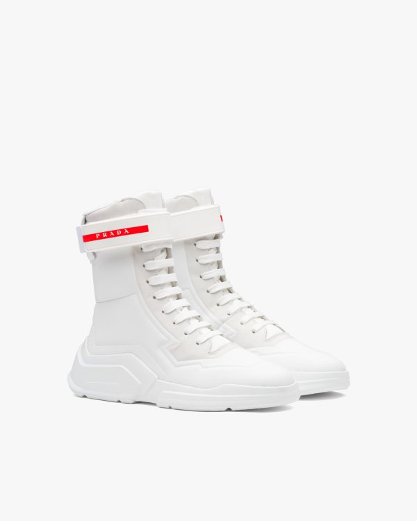 White Prada Polarius 19 LR high-top sneakers