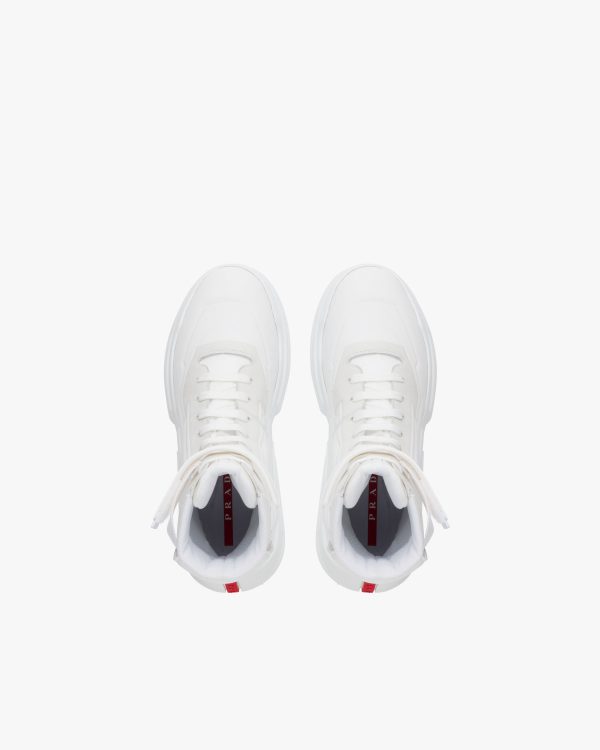 White Prada Polarius 19 LR high-top sneakers - Image 4