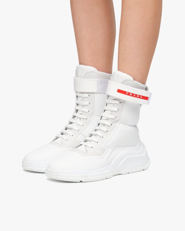 White Prada Polarius 19 LR high-top sneakers - Image 5