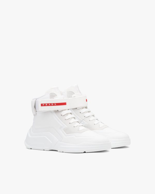White Prada Polarius 19 LR high-top sneakers