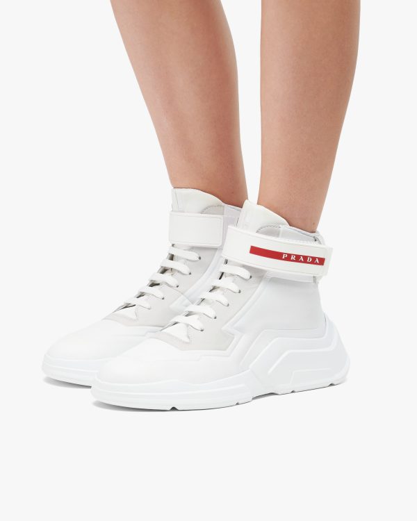 White Prada Polarius 19 LR high-top sneakers - Image 5