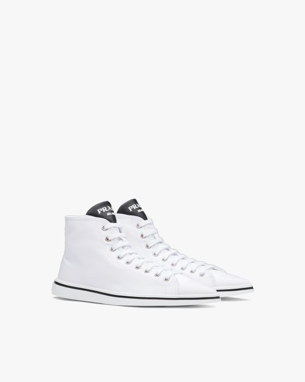White Prada Synthesis high-top sneakers