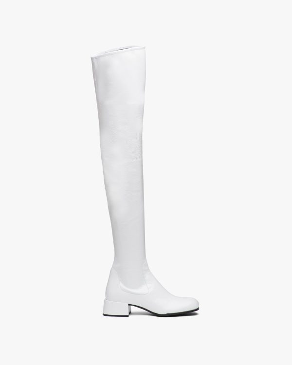 White Technical patent leather boots - Image 2
