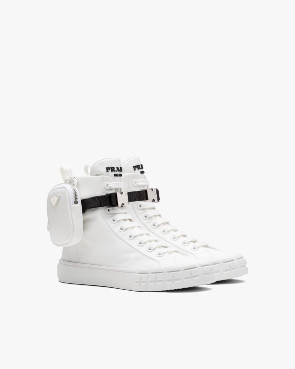 White Wheel Re-Nylon Gabardine high-top sneakers